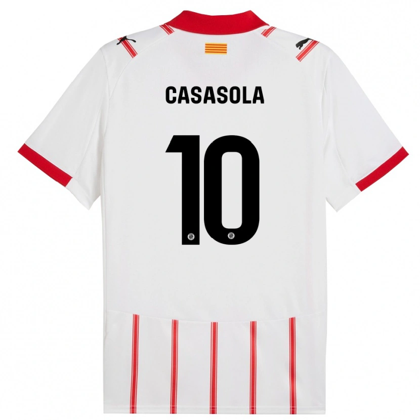 Danxen Homem Camisola Derek Casasola #10 Branco Vermelho Principal 2025/26 Camisa