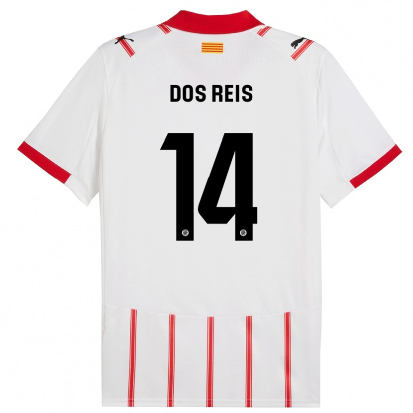 Danxen Homem Camisola Leo Dos Reis #14 Branco Vermelho Principal 2025/26 Camisa