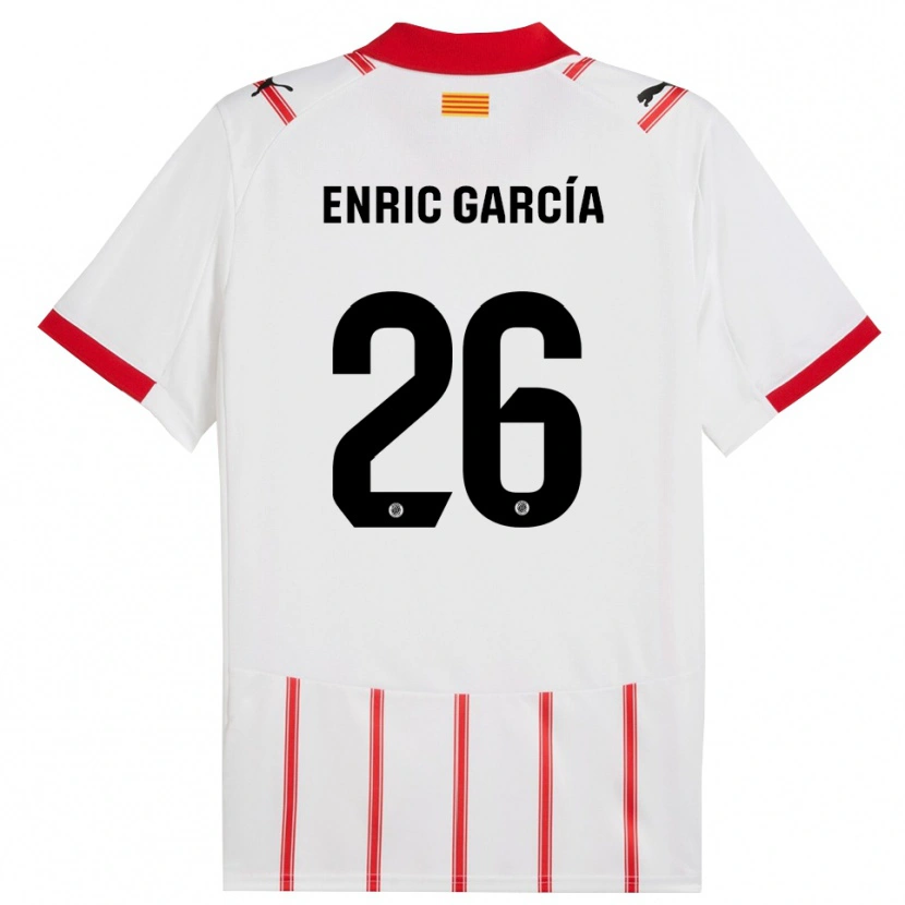 Danxen Homem Camisola Enric García #26 Branco Vermelho Principal 2025/26 Camisa