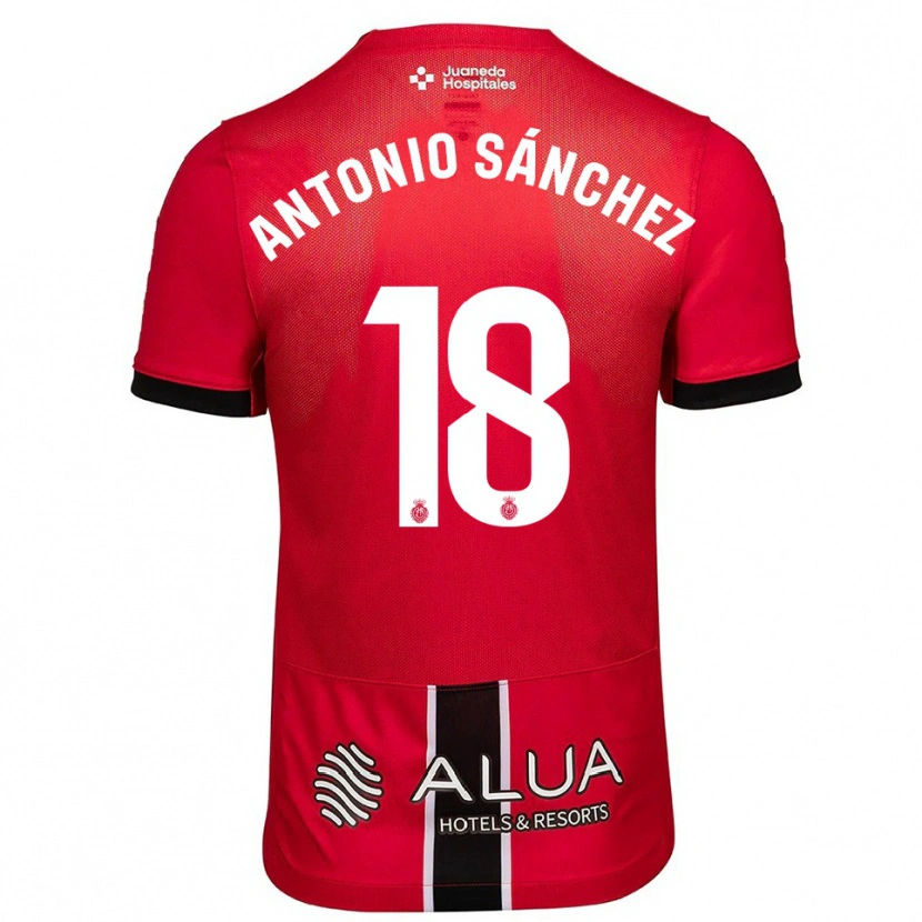 Danxen Homem Camisola Antonio Sánchez #18 Vermelho Preto Principal 2025/26 Camisa