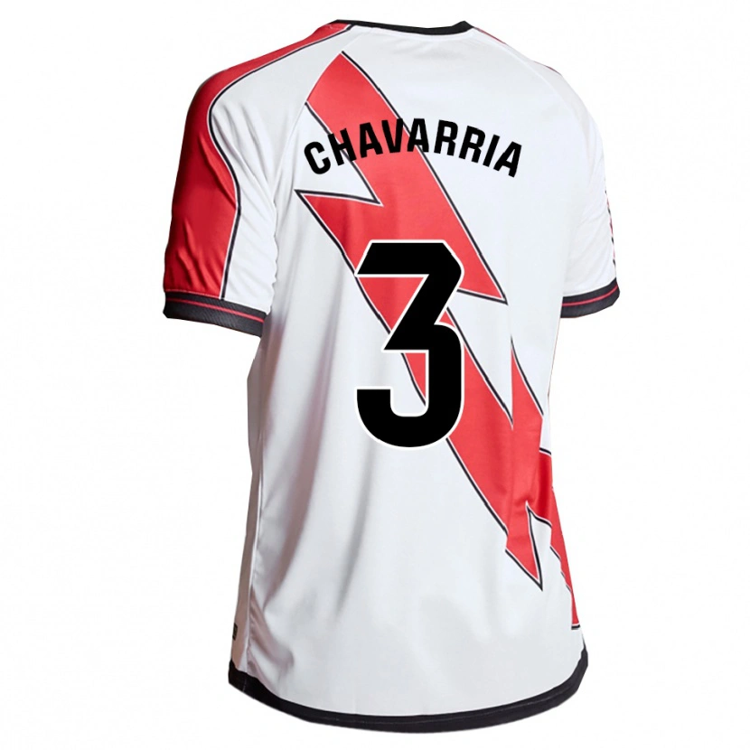 Danxen Homem Camisola Pep Chavarría #3 Branco Vermelho Principal 2025/26 Camisa