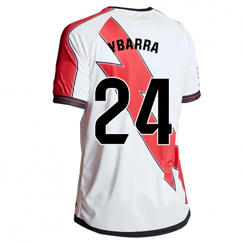 Danxen Homem Camisola Juan Ybarra #24 Branco Vermelho Principal 2025/26 Camisa