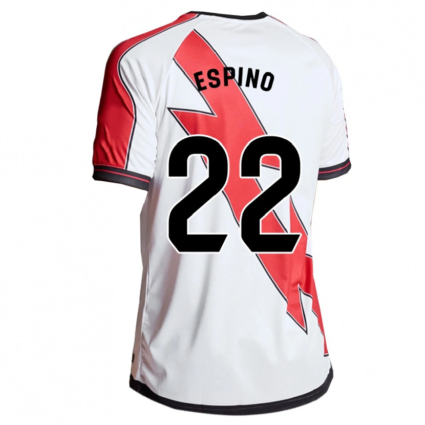 Danxen Homem Camisola Alfonso Espino #22 Branco Vermelho Principal 2025/26 Camisa