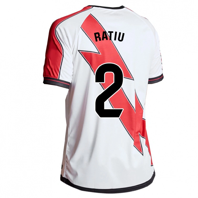 Danxen Homem Camisola Andrei Rațiu #2 Branco Vermelho Principal 2025/26 Camisa