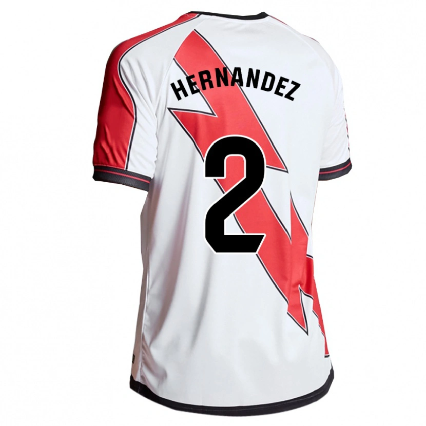 Danxen Homem Camisola Marco Hernández #2 Branco Vermelho Principal 2025/26 Camisa