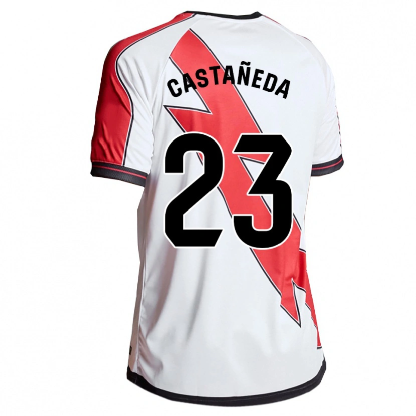 Danxen Homem Camisola Ana Sofía Castañeda Giraldo #23 Branco Vermelho Principal 2025/26 Camisa