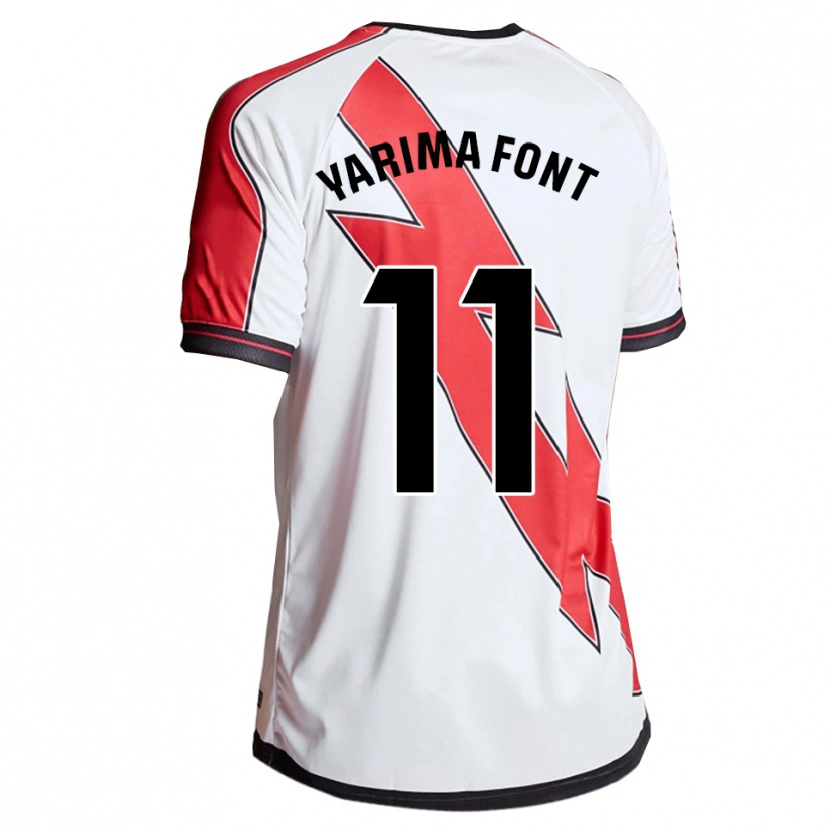 Danxen Homem Camisola Yarima Font Barrasa #11 Branco Vermelho Principal 2025/26 Camisa