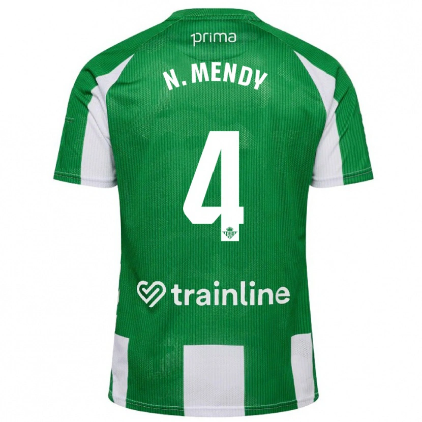 Danxen Homem Camisola Nobel Mendy #4 Verde Branco Principal 2025/26 Camisa