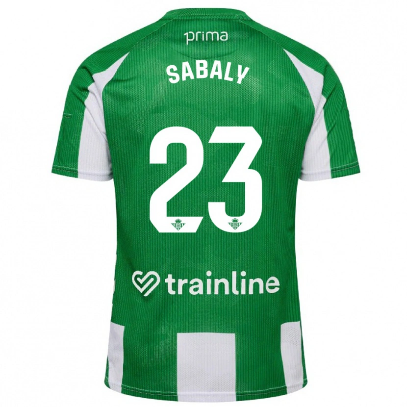 Danxen Homem Camisola Youssouf Sabaly #23 Verde Branco Principal 2025/26 Camisa