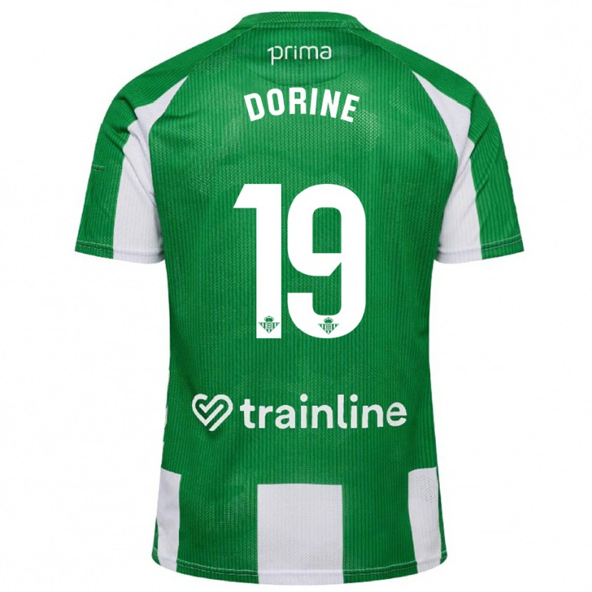 Danxen Homem Camisola Dorine Nina Chuigoue #19 Verde Branco Principal 2025/26 Camisa
