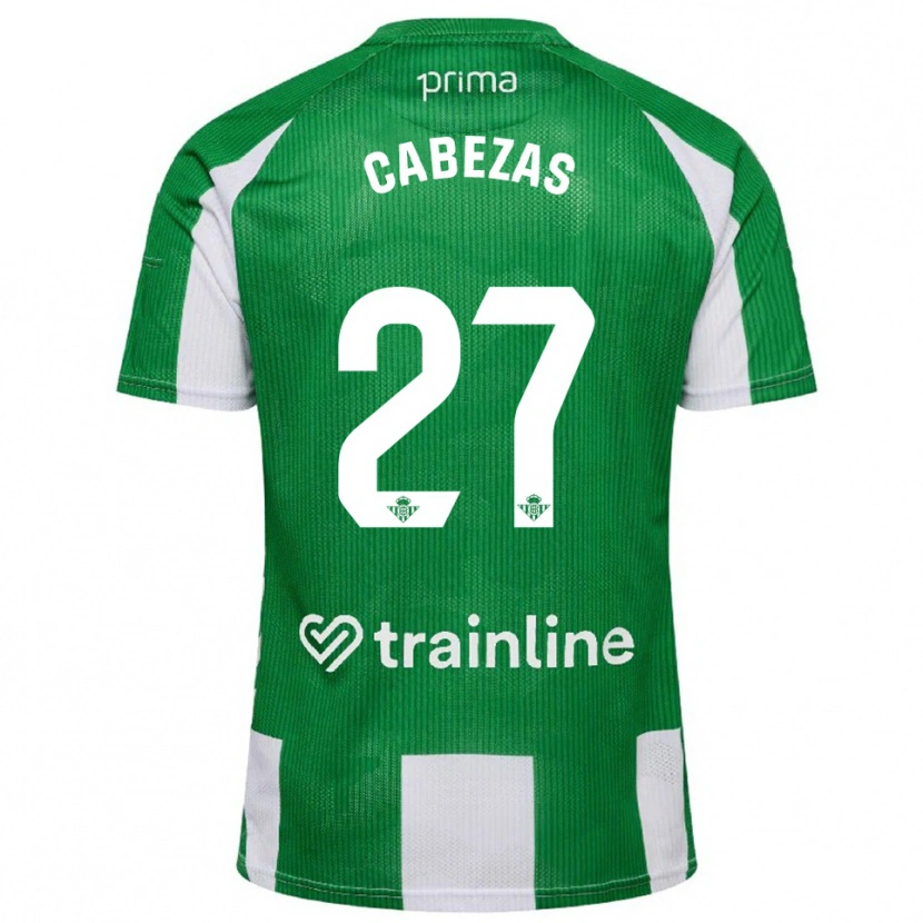 Danxen Homem Camisola Ángela Cabezas #27 Verde Branco Principal 2025/26 Camisa