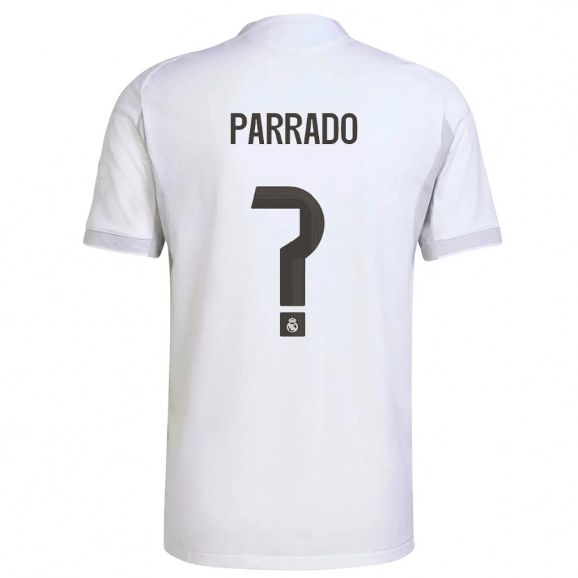 Danxen Homem Camisola Diego Parrado #0 Branco Amarelo Principal 2025/26 Camisa