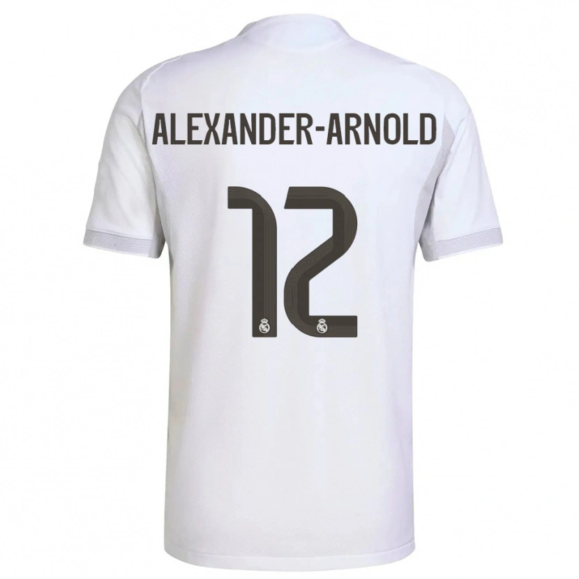 Danxen Homem Camisola Trent Alexander-Arnold #12 Branco Amarelo Principal 2025/26 Camisa