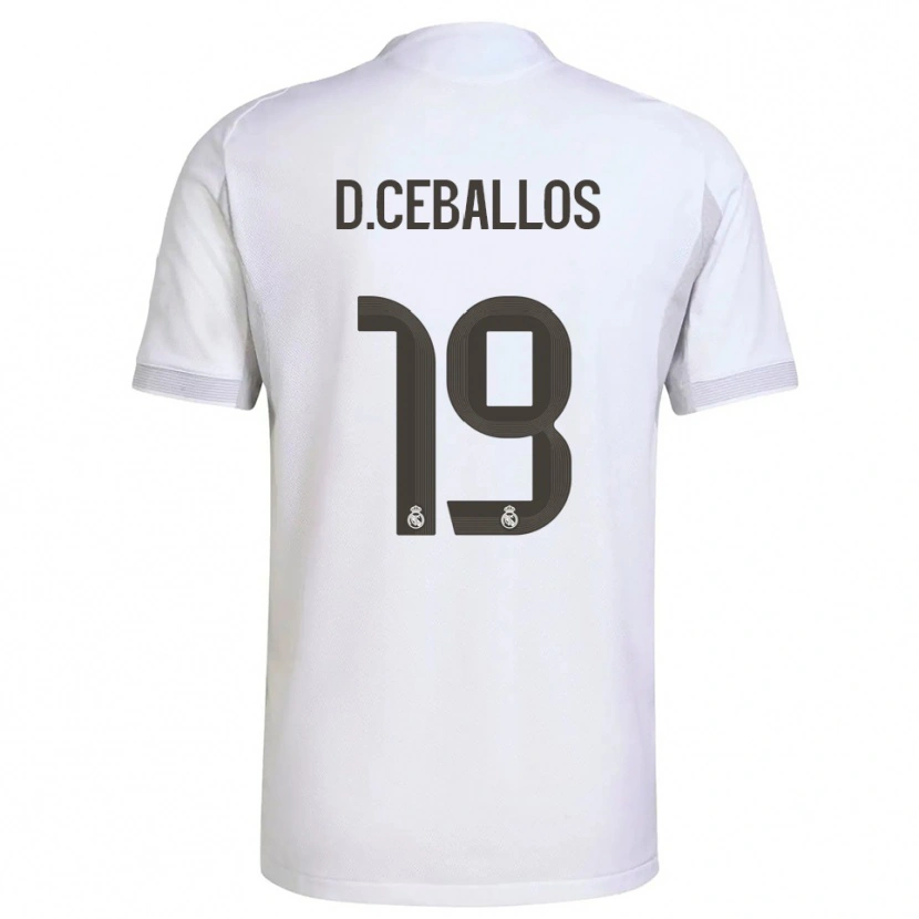 Danxen Homem Camisola Dani Ceballos #19 Branco Amarelo Principal 2025/26 Camisa