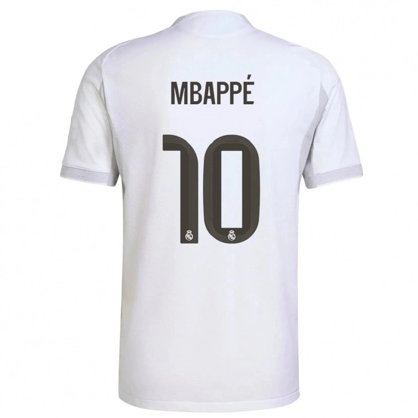 Danxen Homem Camisola Kylian Mbappé #10 Branco Amarelo Principal 2025/26 Camisa