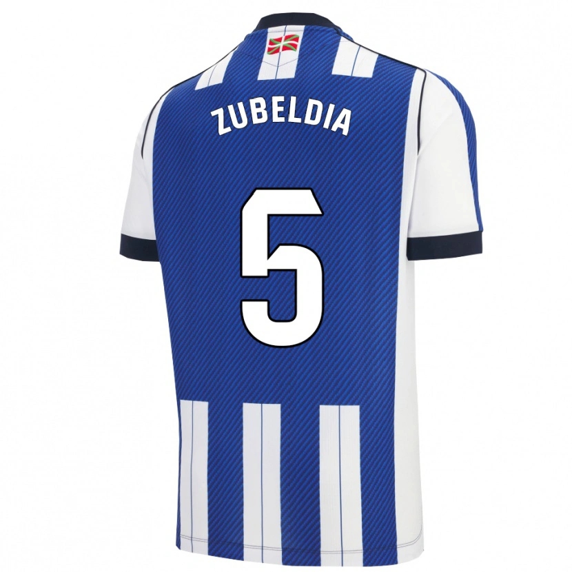 Danxen Homem Camisola Igor Zubeldia #5 Azul Branco Principal 2025/26 Camisa