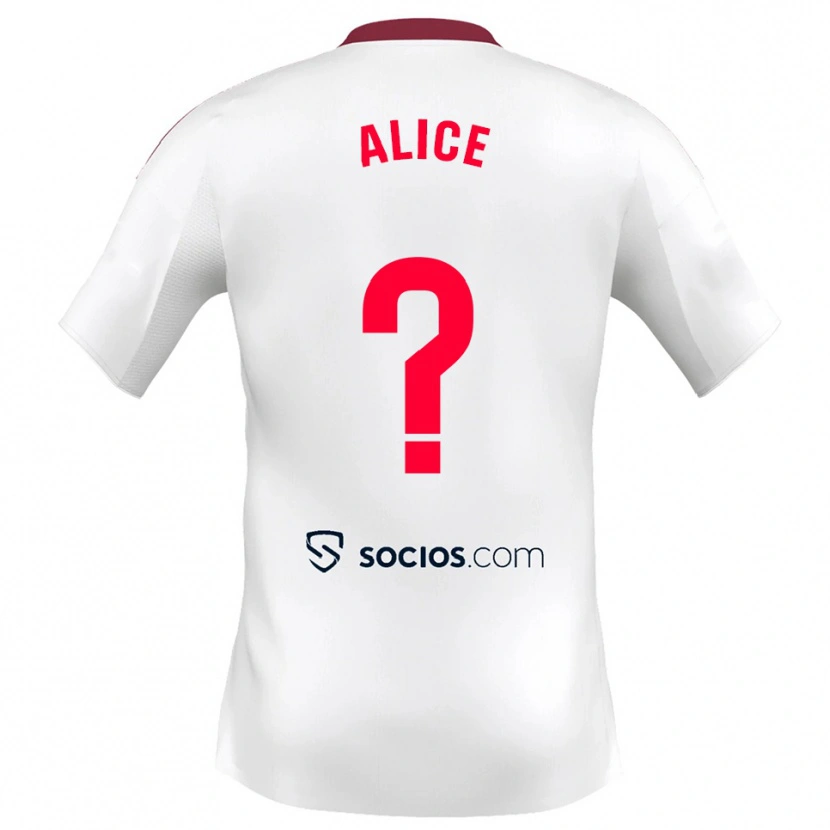 Danxen Homem Camisola Alice Marques #0 Branco Vermelho Principal 2025/26 Camisa