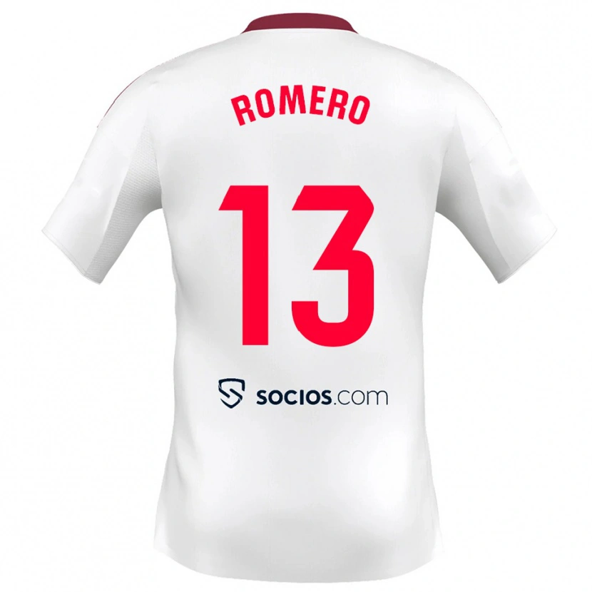 Danxen Homem Camisola Rafael Romero #13 Branco Vermelho Principal 2025/26 Camisa