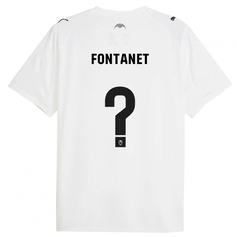 Danxen Homem Camisola Joel Fontanet #0 Branco Preto Principal 2025/26 Camisa