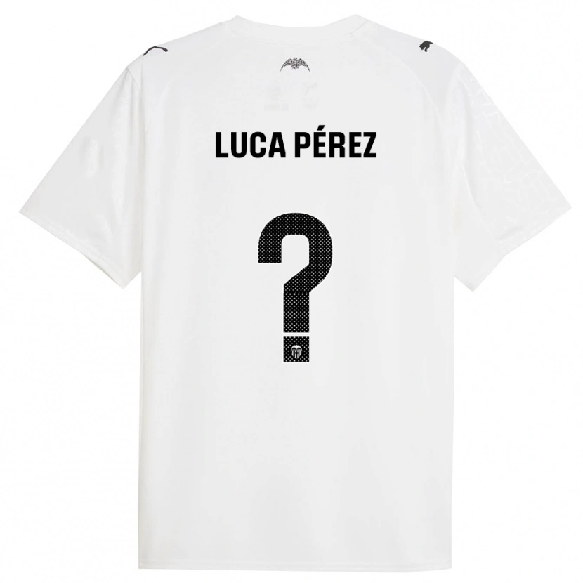 Danxen Homem Camisola Simón Luca Pérez #0 Branco Preto Principal 2025/26 Camisa