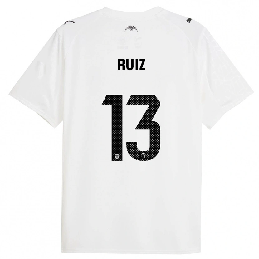 Danxen Homem Camisola Nil Ruiz #13 Branco Preto Principal 2025/26 Camisa