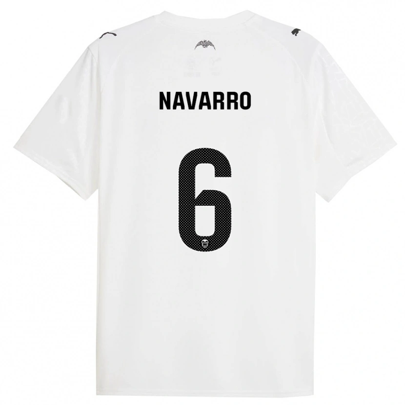 Danxen Homem Camisola Javi Navarro #6 Branco Preto Principal 2025/26 Camisa