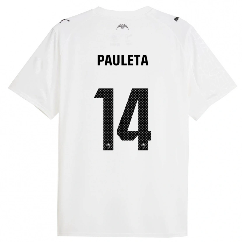 Danxen Homem Camisola Paula Sancho González #14 Branco Preto Principal 2025/26 Camisa