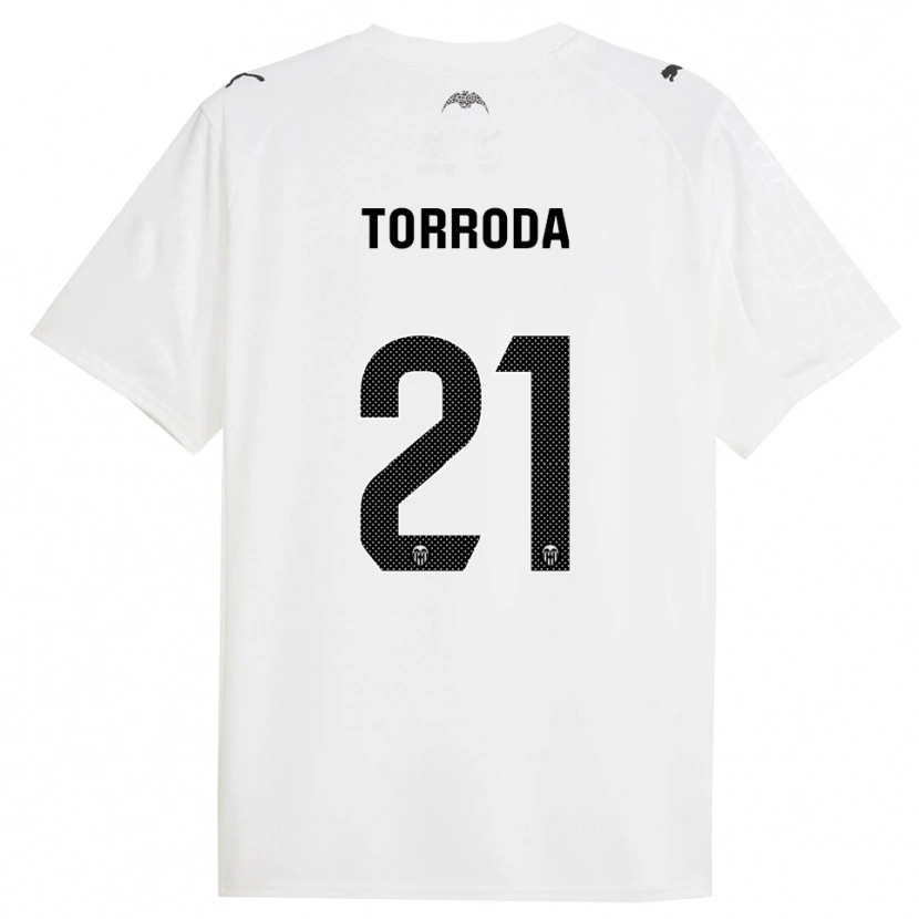 Danxen Homem Camisola Anna Torroda #21 Branco Preto Principal 2025/26 Camisa