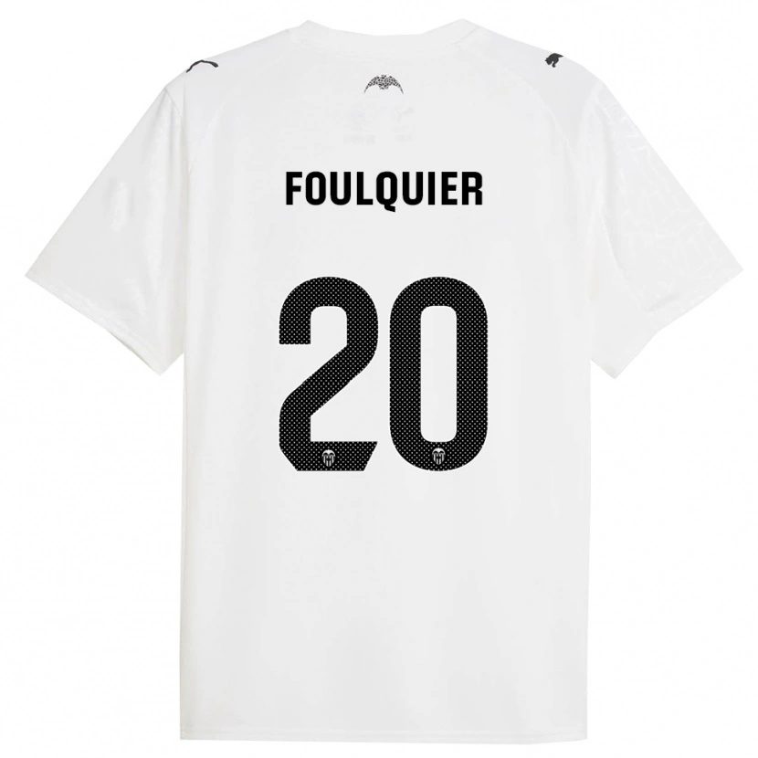 Danxen Homem Camisola Dimitri Foulquier #20 Branco Preto Principal 2025/26 Camisa
