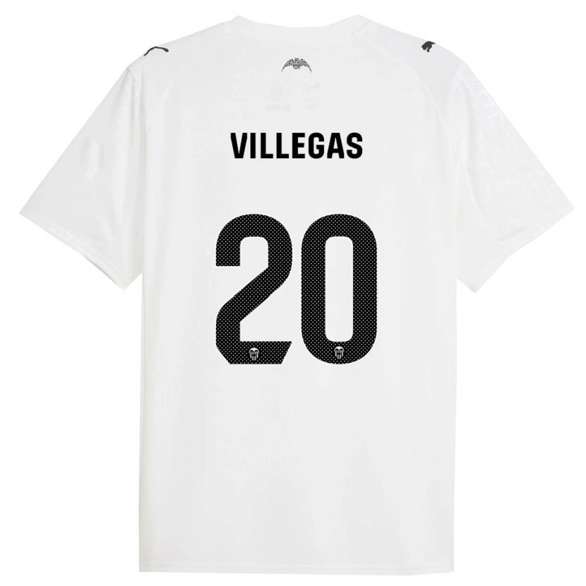 Danxen Homem Camisola Noelia Villegas #20 Branco Preto Principal 2025/26 Camisa