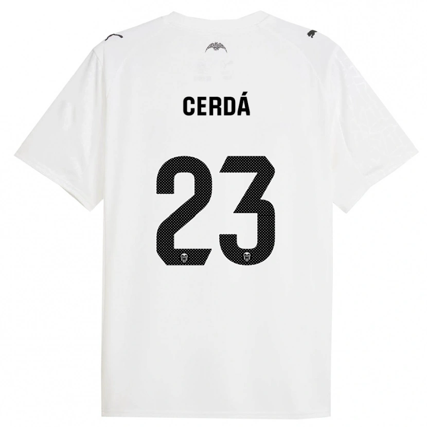 Danxen Homem Camisola Alex Cerdá #23 Branco Preto Principal 2025/26 Camisa