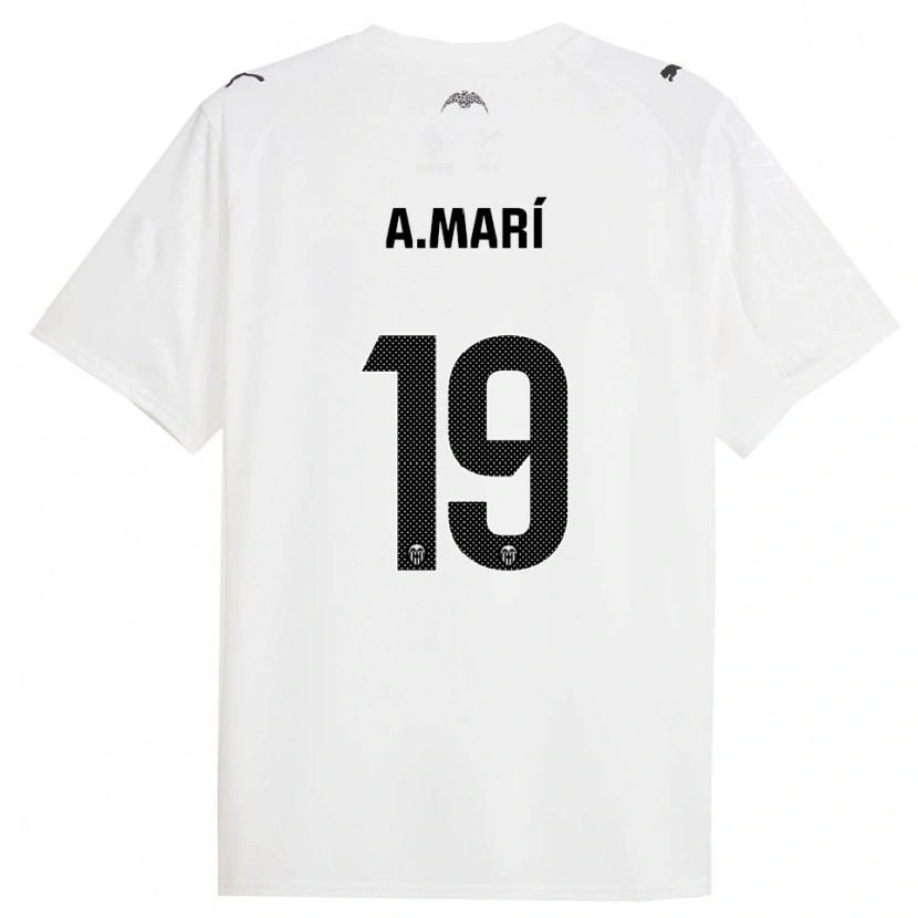 Danxen Homem Camisola Alberto Marí #19 Branco Preto Principal 2025/26 Camisa