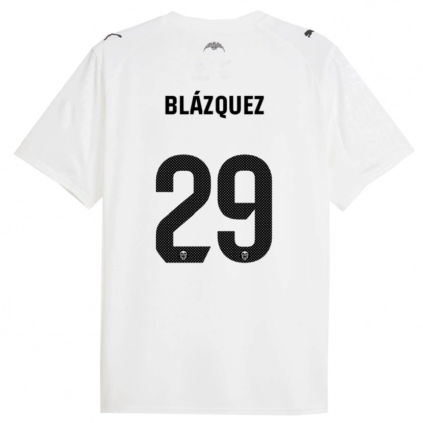 Danxen Homem Camisola Aimar Blázquez #29 Branco Preto Principal 2025/26 Camisa