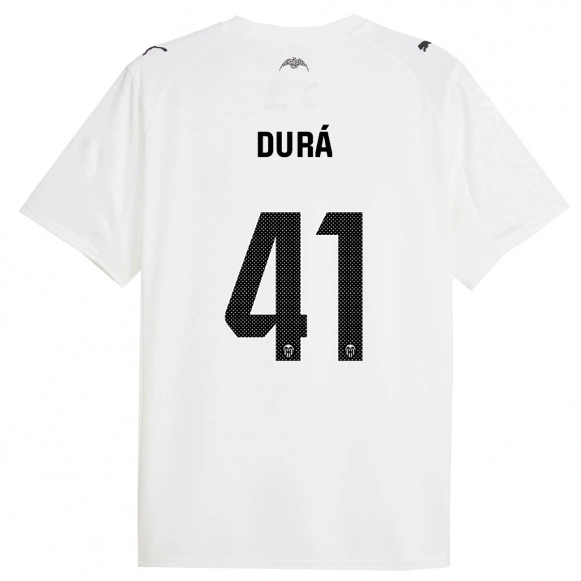 Danxen Homem Camisola Jaume Durá #41 Branco Preto Principal 2025/26 Camisa