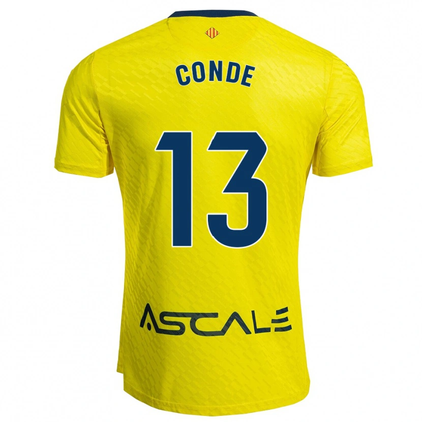 Danxen Homem Camisola Diego Conde #13 Amarelo Marinho Principal 2025/26 Camisa
