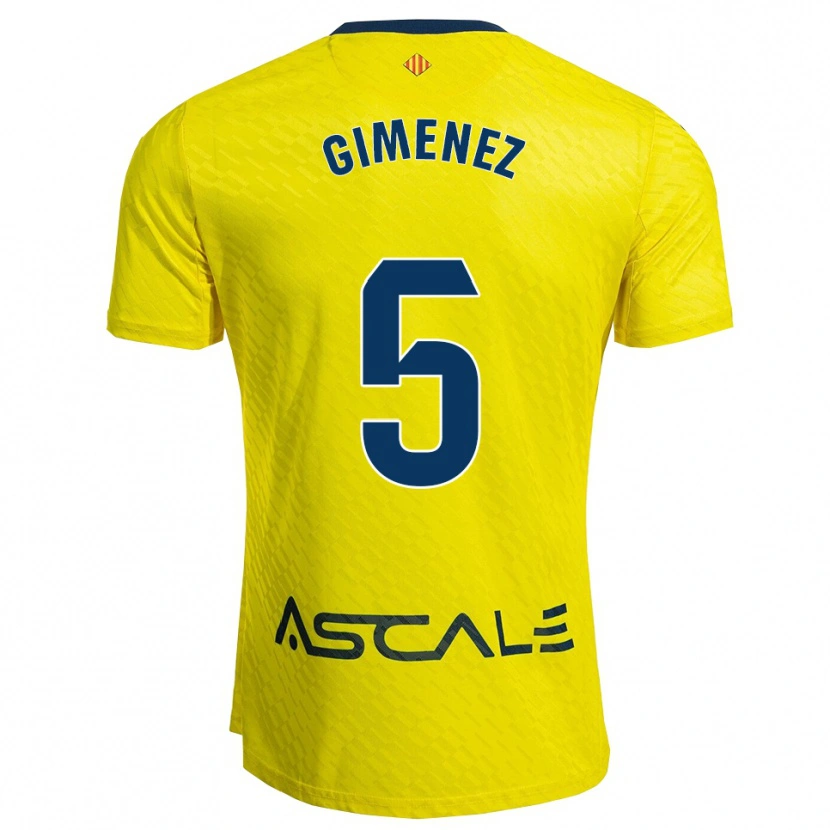 Danxen Homem Camisola Yenifer Giménez #5 Amarelo Marinho Principal 2025/26 Camisa