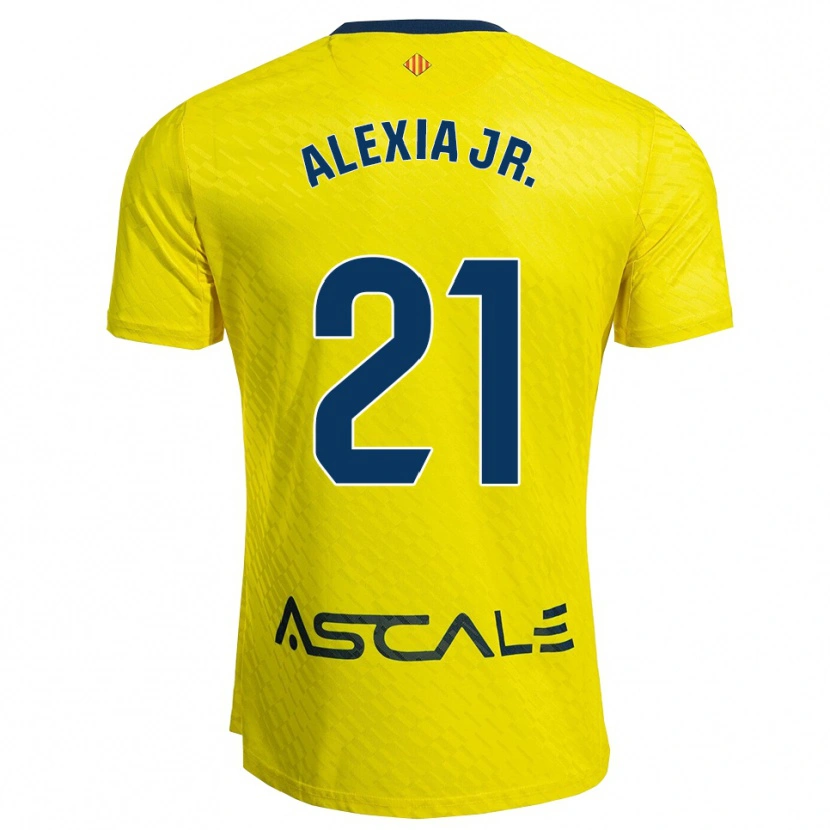 Danxen Homem Camisola Alexia Blanco Llacuno #21 Amarelo Marinho Principal 2025/26 Camisa