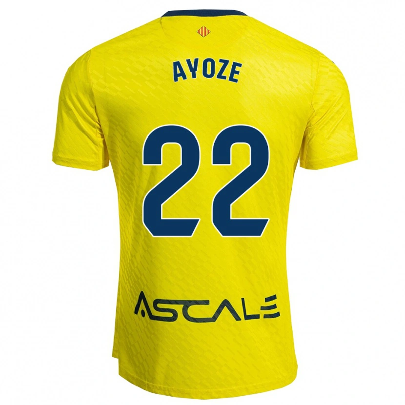 Danxen Homem Camisola Ayoze Pérez #22 Amarelo Marinho Principal 2025/26 Camisa