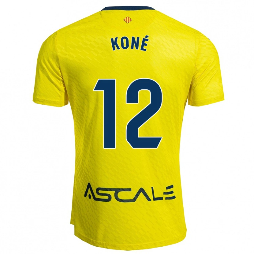 Danxen Homem Camisola Ayouba Koné #12 Amarelo Marinho Principal 2025/26 Camisa