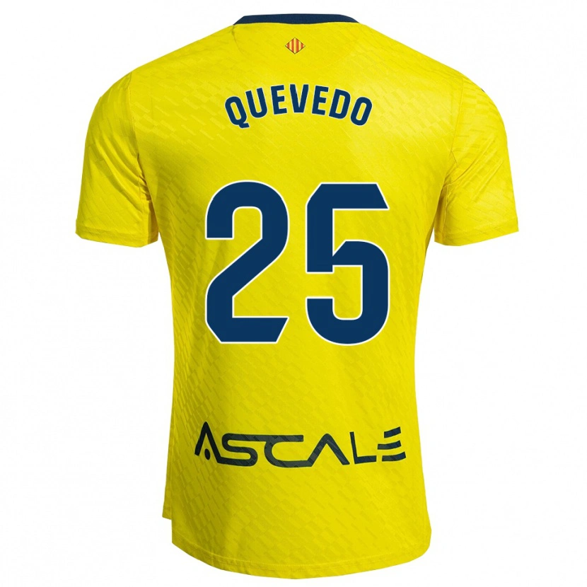 Danxen Homem Camisola Alex Quevedo #25 Amarelo Marinho Principal 2025/26 Camisa