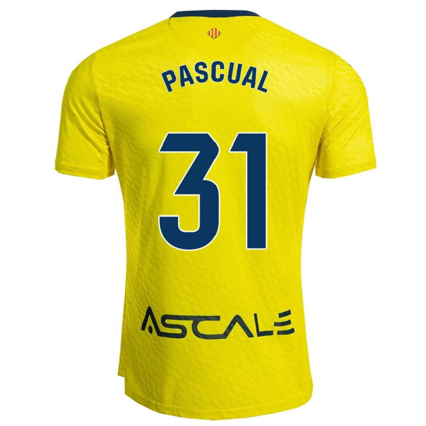 Danxen Homem Camisola Pablo Pascual #31 Amarelo Marinho Principal 2025/26 Camisa