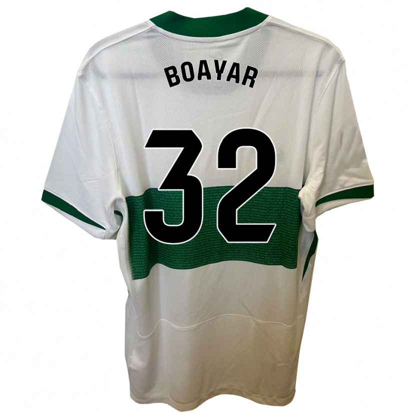 Danxen Homem Camisola Adam Boayar #32 Branco Verde Principal 2025/26 Camisa