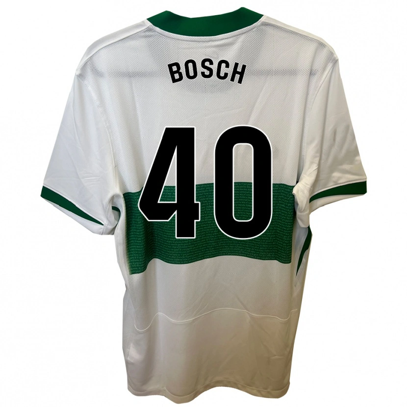 Danxen Homem Camisola Owen Bosch #40 Branco Verde Principal 2025/26 Camisa