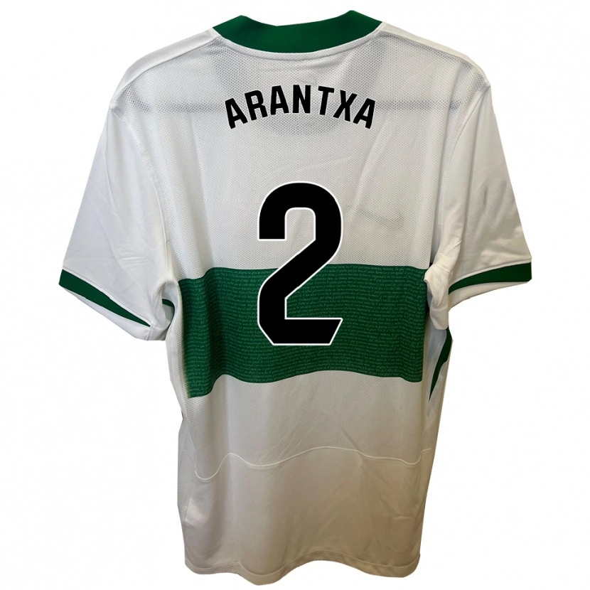 Danxen Homem Camisola Arantxa Perez Ochando #2 Branco Verde Principal 2025/26 Camisa