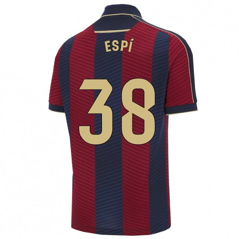 Danxen Homem Camisola Carlos Espí #38 Vermelho Marinho Principal 2025/26 Camisa