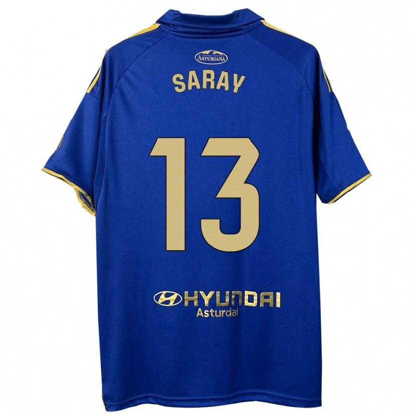 Danxen Homem Camisola Saray Vázquez Alonso #13 Azul Dourado Principal 2025/26 Camisa