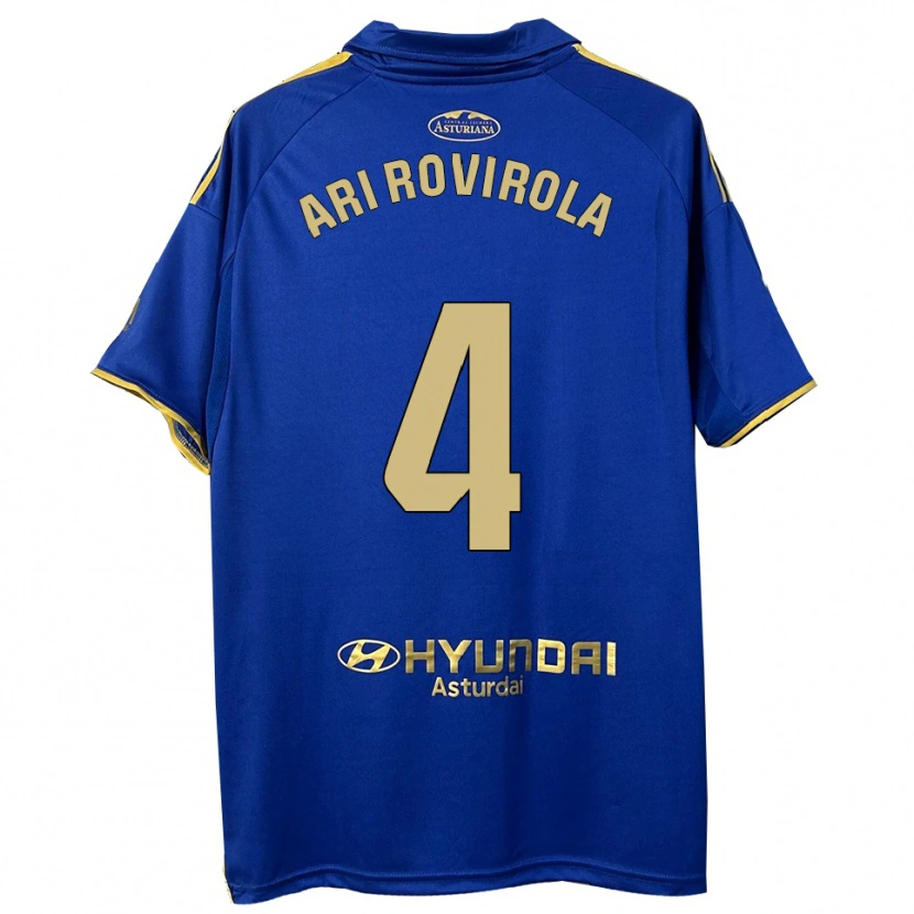 Danxen Homem Camisola Ari Rovirola #4 Azul Dourado Principal 2025/26 Camisa