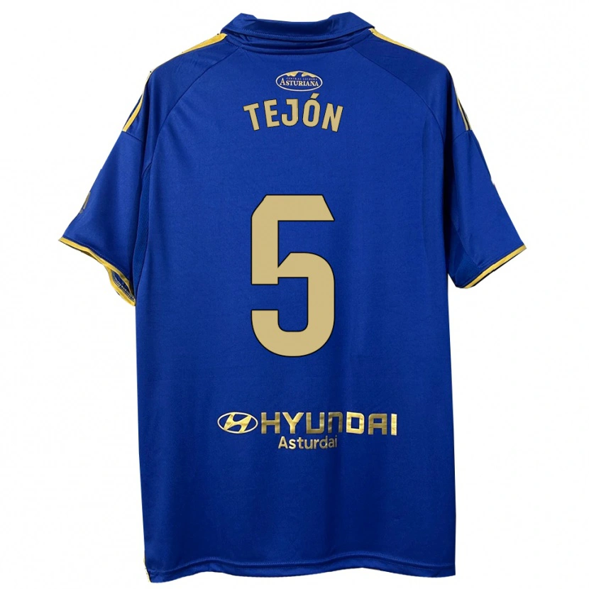 Danxen Homem Camisola Diego Tejón #5 Azul Dourado Principal 2025/26 Camisa