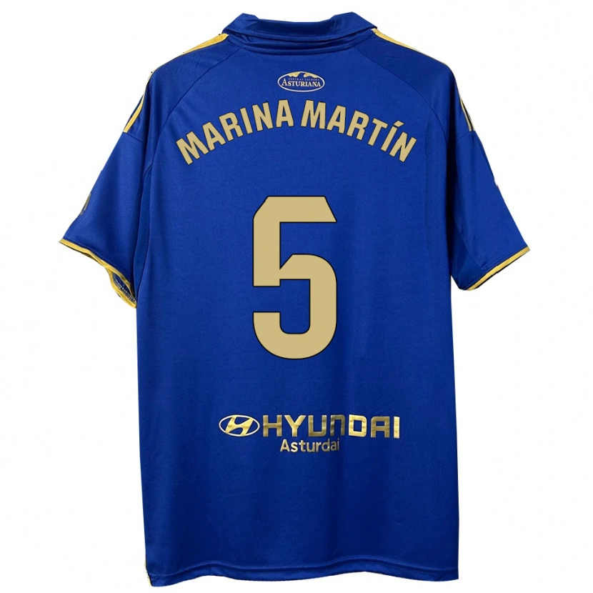 Danxen Homem Camisola Marina Martín #5 Azul Dourado Principal 2025/26 Camisa