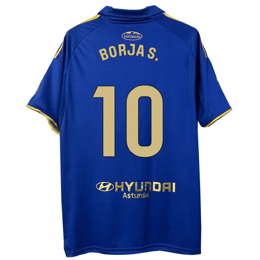 Danxen Homem Camisola Borja Sánchez #10 Azul Dourado Principal 2025/26 Camisa